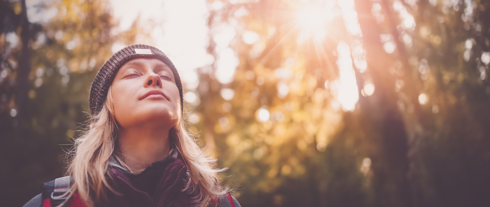 Young woman enjoying nature
